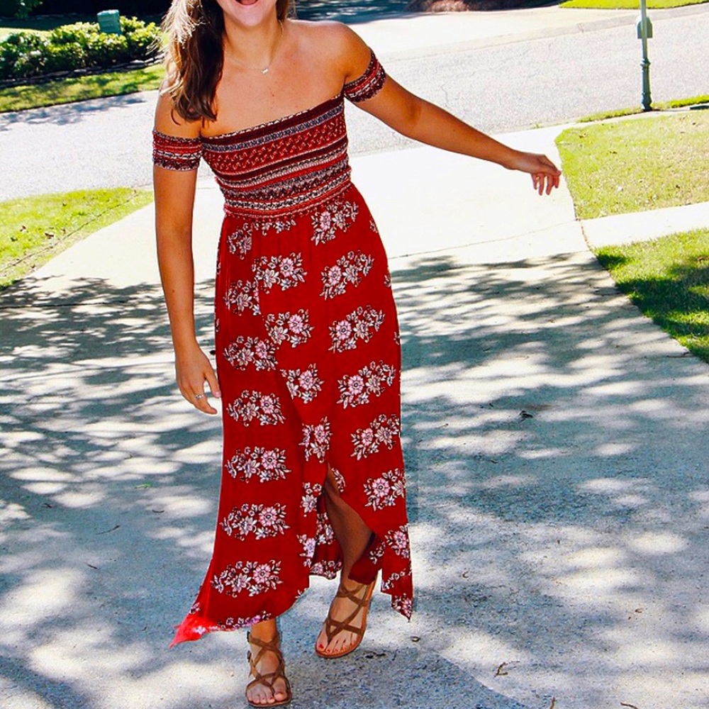 Off-shoulder Altar’d State dress